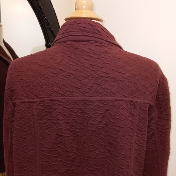 Christopher & Banks Burgundy Snap Front mid weight Jacket sz XL  /B8 - Picture 4 of 8